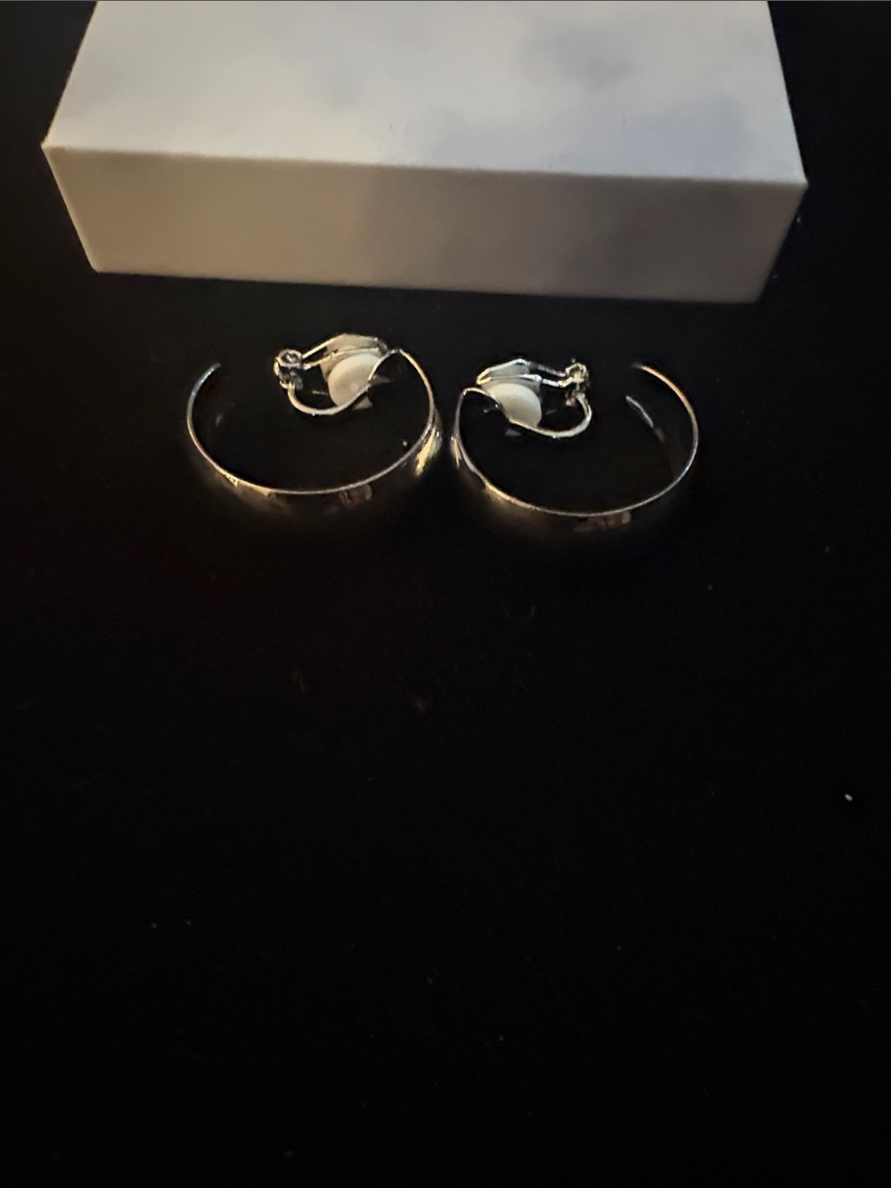 Silver-Tone Hoop Clip-On Earrings - Women Jewelry